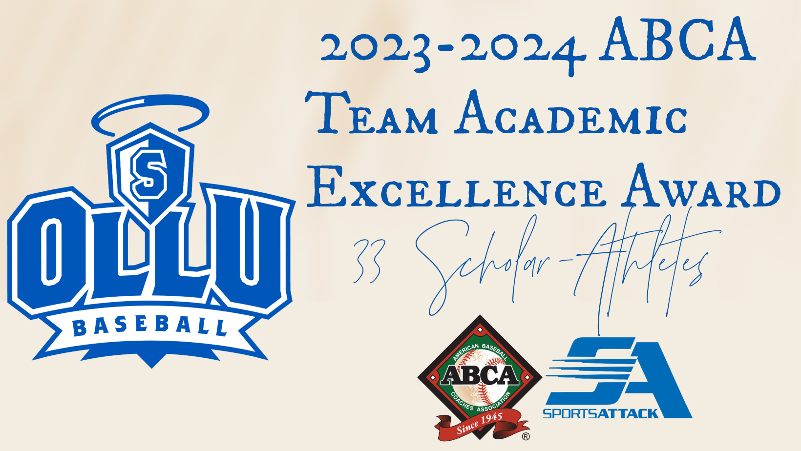 OLLU Baseball Earns Third Straight ABCA Team Academic Excellence Award