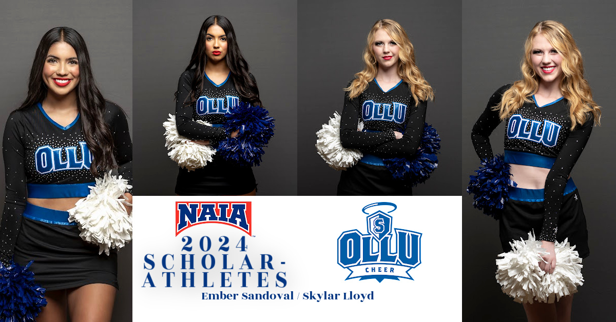 OLLU Cheer's Sandoval and Lloyd Earn NAIA Scholar-Athlete Recognition
