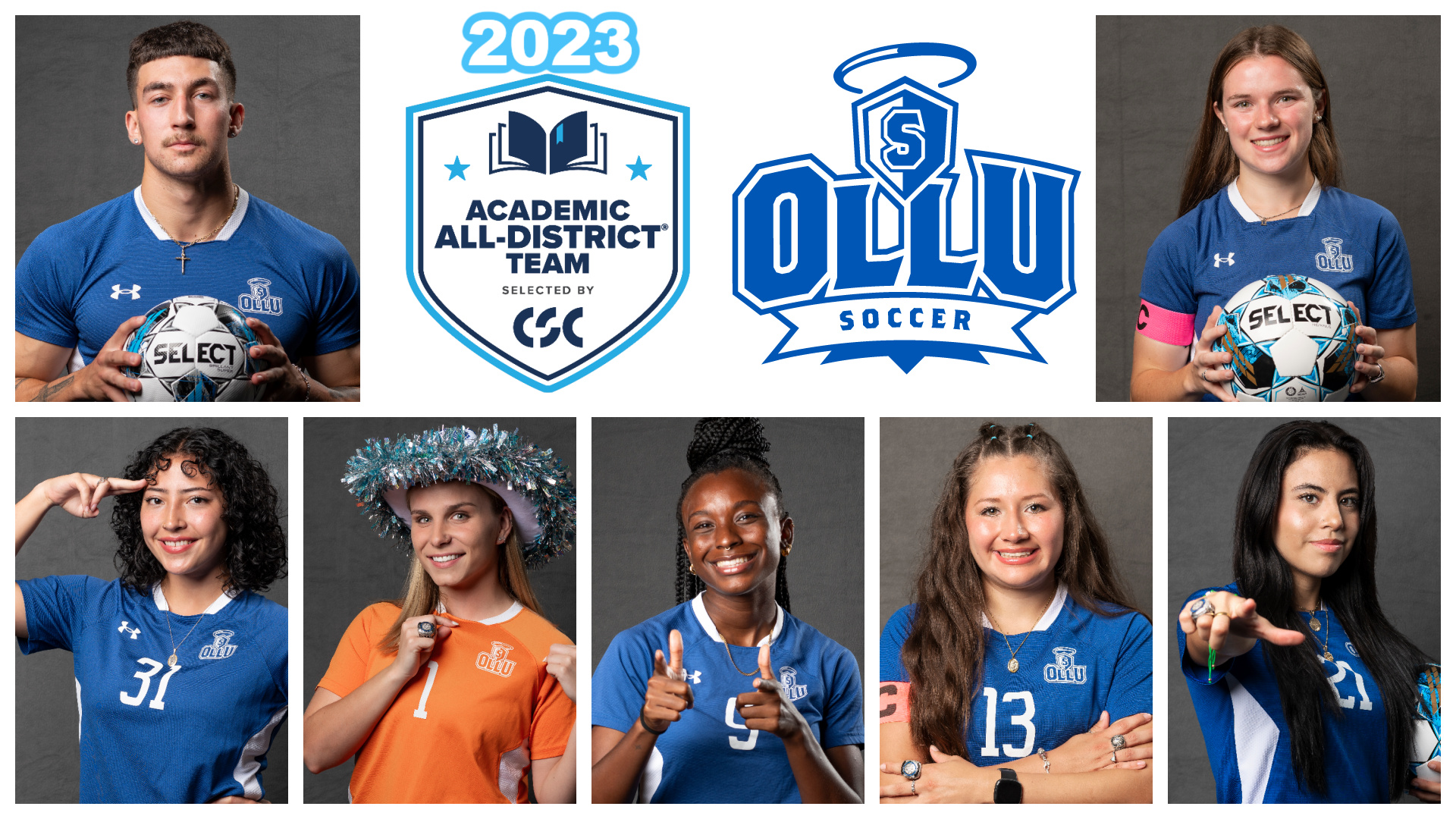Seven from OLLU Soccer Win Academic All-District&reg; Awards